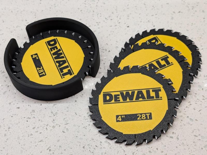Dewalt coasters - drink coasters - tool guy