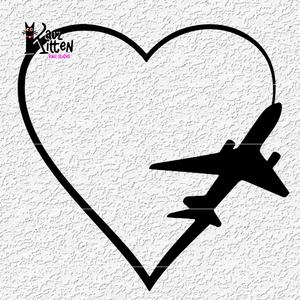 airplane love wall art pilot aircraft decor heart