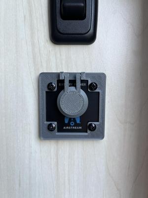Airstream Power Button Cover with optional Level Mate Pro frame