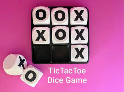 Tic Tac Toe Jumbo Dice Game & Tray