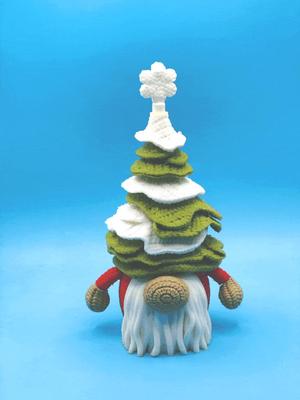 Gnome Knitted Crochet - Christmas Tree