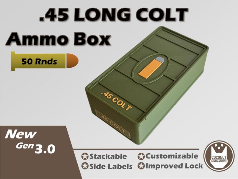 Ammo Storage Box .45 Long Colt 50 Rounds