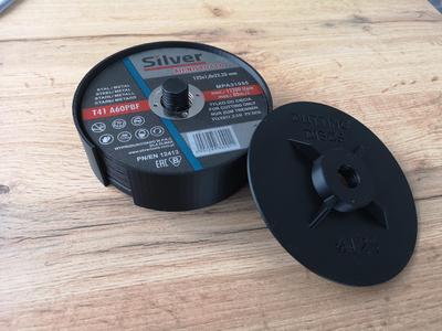Screw-on container for 125mm / 5" cutting disks