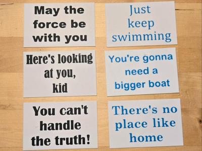 Business Cards-Movie Quotes