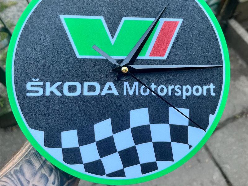 Skoda motorsport rally CLOCK 