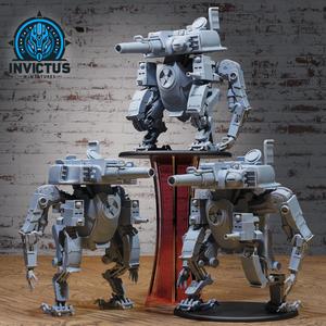 Bipedal War Cannon / Alien Siege Engine / Battle Robot / Roving Vehicle / Space Infantry Guardian / Steampunk Construct / Cosmic Invasion Army / Cyberpunk Technology / Sci-Fi Encounter