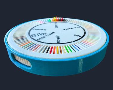 Carry Tray for Bambu Filament Swatch Spinner (100 slots)