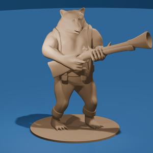 Bearman with a Banjo - STL Model for 3D Printing