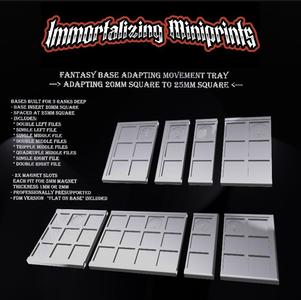 Base Adapting Movement Tray 20mm to 25mm-files 3 ranks deep