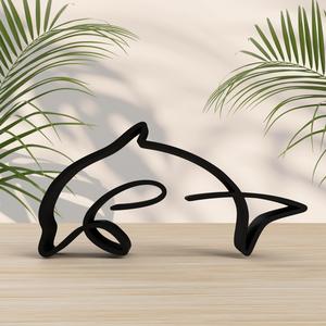 Dolphin One Line Art Model