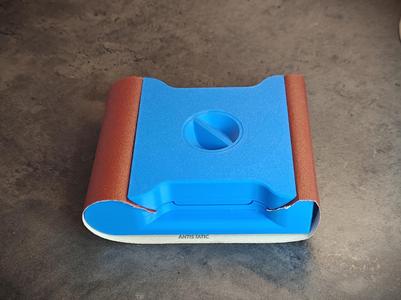 Sanding block with print-in-place lock mechanism