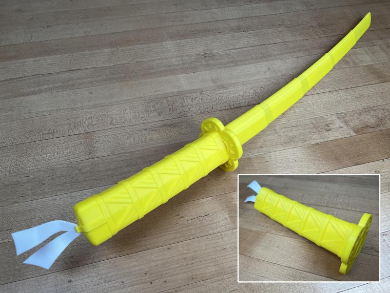 Zenitsu's Print-in-Place Collapsing Katana