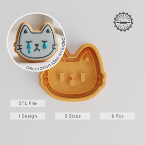 Cry Tear Drop Shape Cutter & Stamp, Cookie & Fondant Decoration Set, Includes S/M/L Sizes, 6 Pieces PRODUCT_817