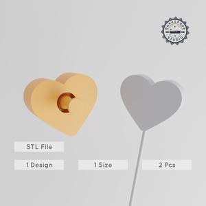 Heart Shape Cake Pop Mold, Romantic Love & Affection Emblem, 3D Printing STL Files PRODUCT_1005