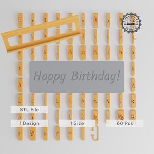 Kalam Font Tiles 1/2", 80-Piece Set, Font Tile Set for Clay, Cookies & Fondant PRODUCT_2806