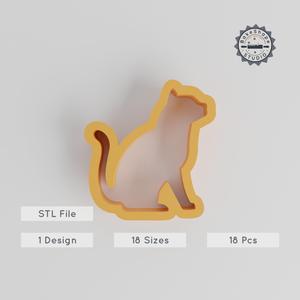 Cat Shape Cutter Set, 18 Piece, Animal Cookie & Fondant Mold, Various Sizes 0.75"-5", Perfect for Clay Modeling PRODUCT_131