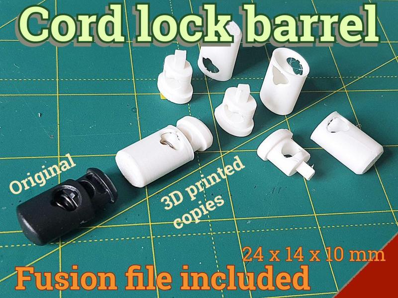 Cord lock barrel