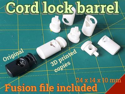 Cord lock barrel