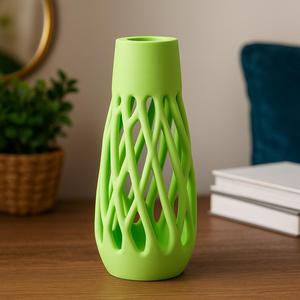 Spiral Weave Vase – Modern Vase with Lattice Structure