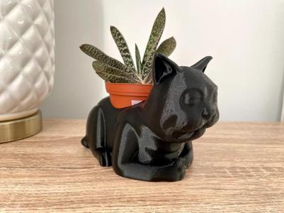 Sleepy Cat Meme Planter / No Supports