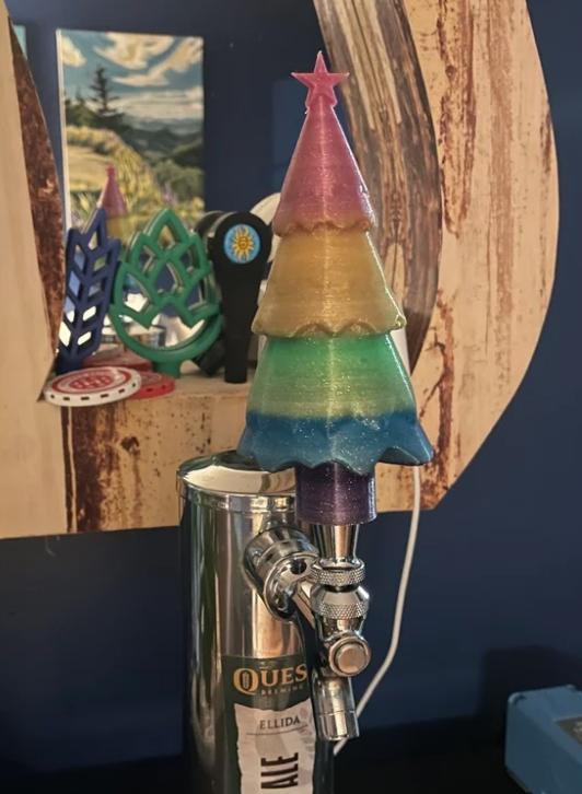 Christmas Tree Tap Handle with Star