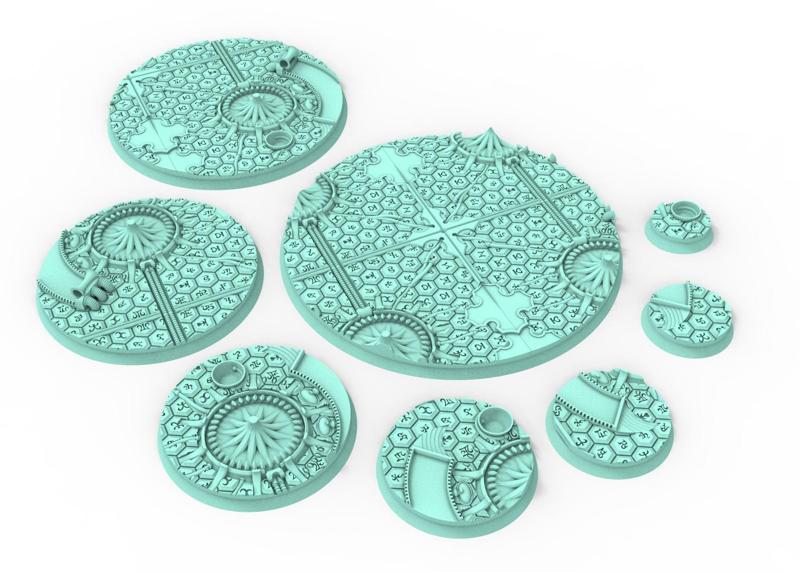 Dark city - 169 Round & Oval bases for wargame set 4