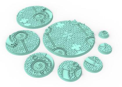 Dark city - 169 Round & Oval bases for wargame set 4