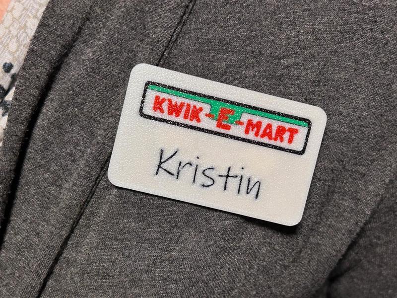 Simpsons Kwik-E-Mart Personalized Magnetic Nametag