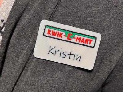 Simpsons Kwik-E-Mart Personalized Magnetic Nametag
