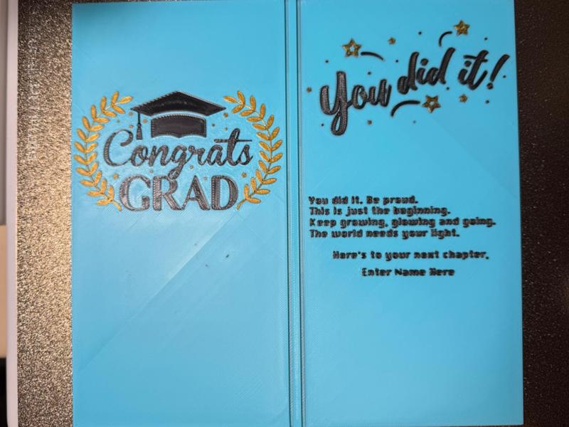 Graduation Card 2025 – Foldable & Customizable