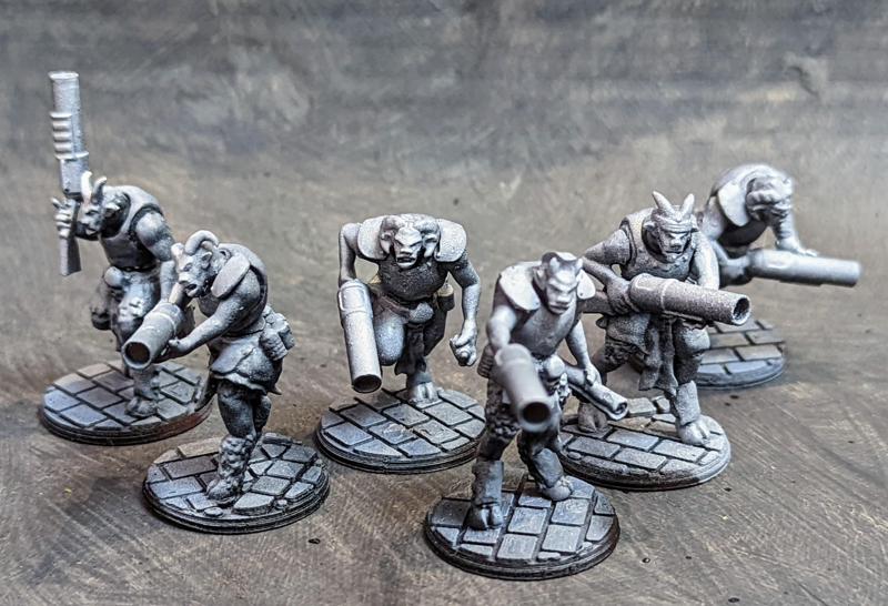 Beastmen in Space! Multipart Grenade Launcher Squad