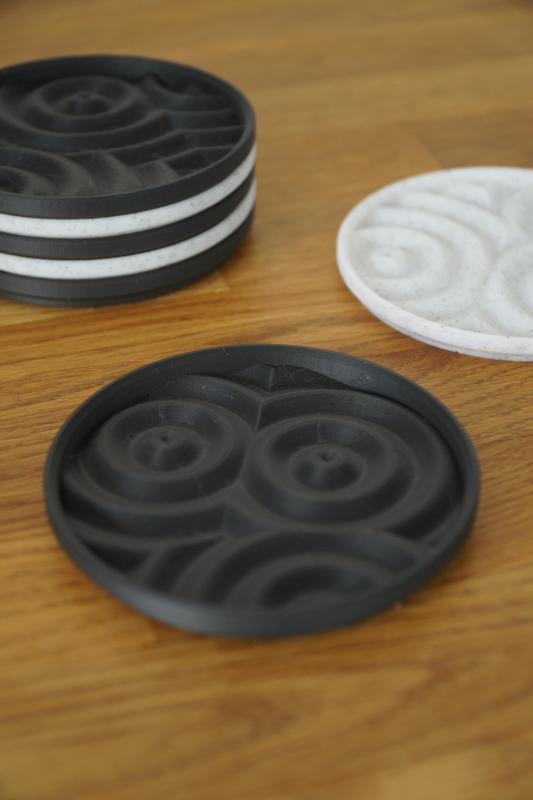 Ripple Pattern Coasters | 2 sizes | 12 Variations | 3D Print STL File Digital Download | Stackable C