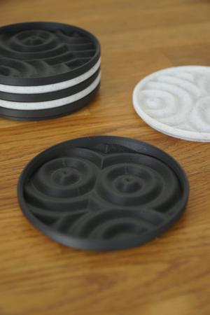 Ripple Pattern Coasters | 2 sizes | 12 Variations | 3D Print STL File Digital Download | Stackable C