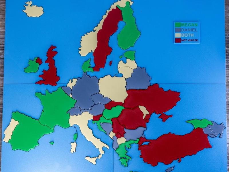 Europe Visit Map