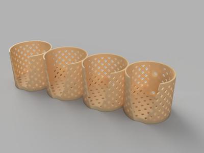 Wall mounted 4x can holder