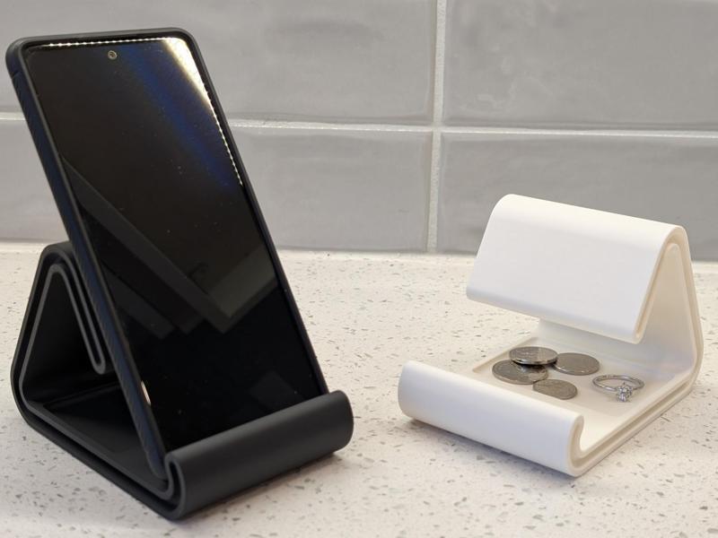 Phone stand ring tray holder for money and niknaks