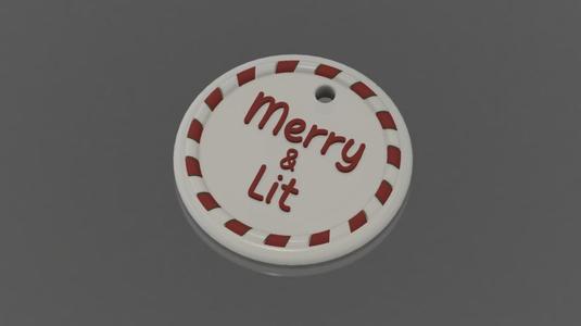 Merry and Lit Ornament