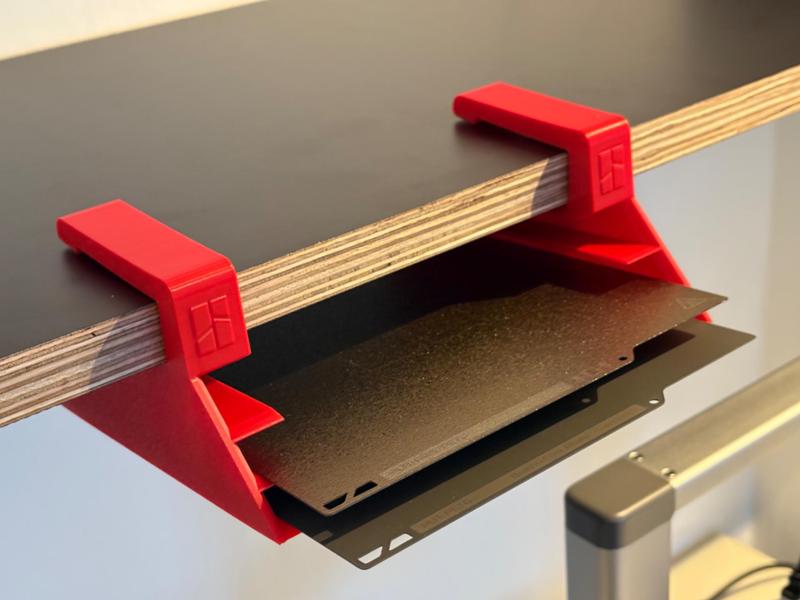 Build Plate Holder Under Desk Shelf