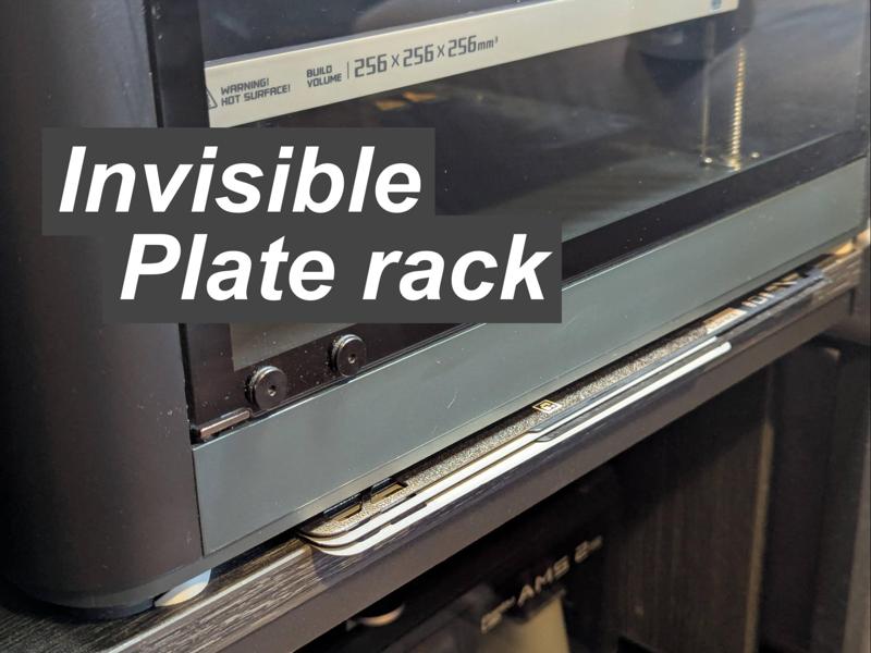 Invisible Plate holder (plate rack for X1C, P1S)