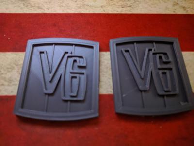 V6 Badge Kaiser Jeep Jeepster commando Cj5
