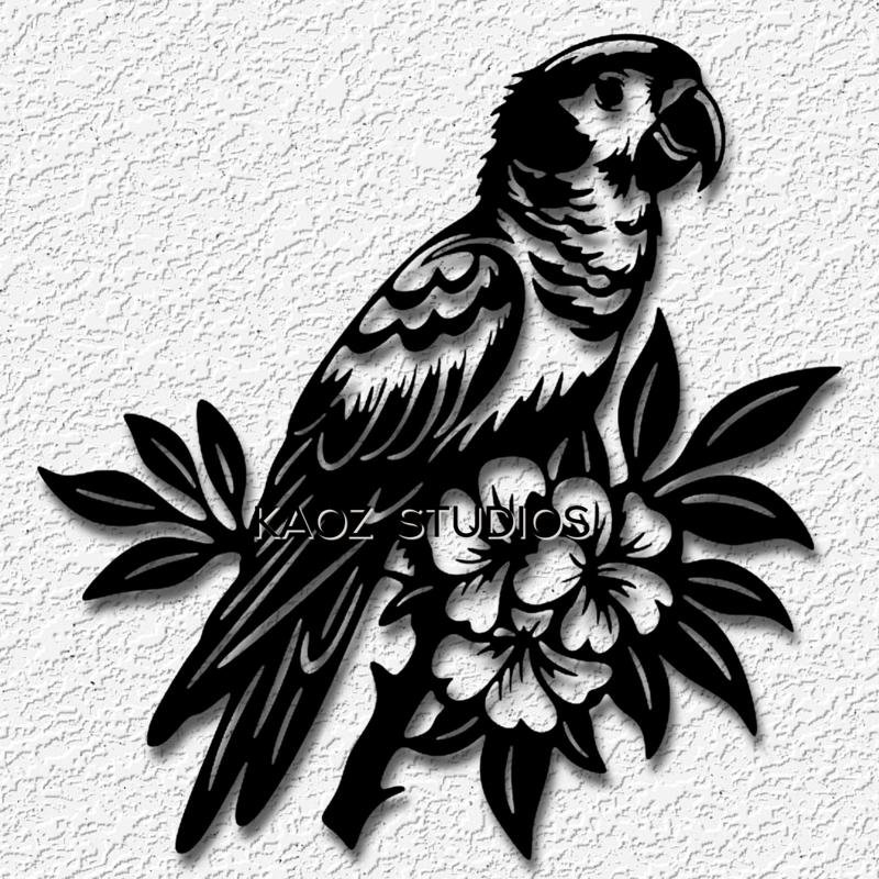 macaw wall art parrot wall decor bird decoration