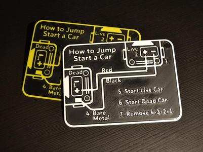 How to Jump Start a Car and Help Sign