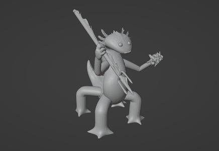Axolotl Salamander FIre Elemental Regiment 1