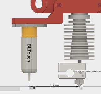 D-Bot Hotend clamp with BLTouch mount