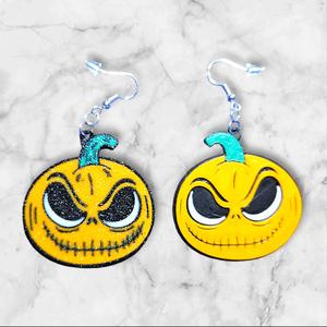 Jack Skellington Halloween Pumpkin Earrings