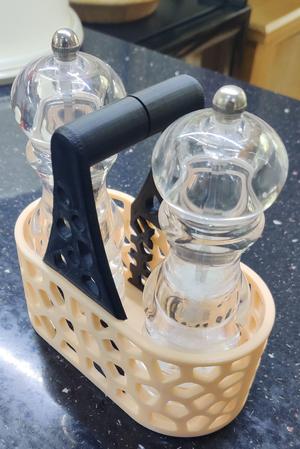 Multi part kitchen caddy - voronoi style