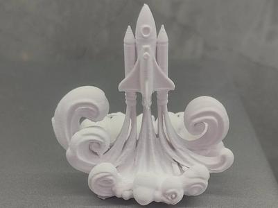 Rocket launch statue