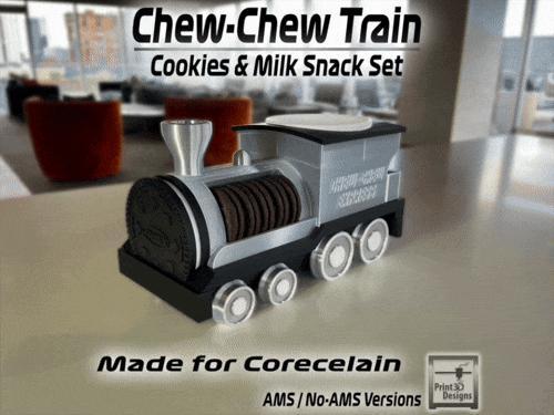 Chew-Chew Train - Milk & Cookies Set for Corcelain
