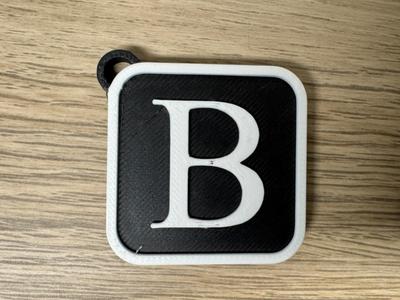 Letter B Keychain