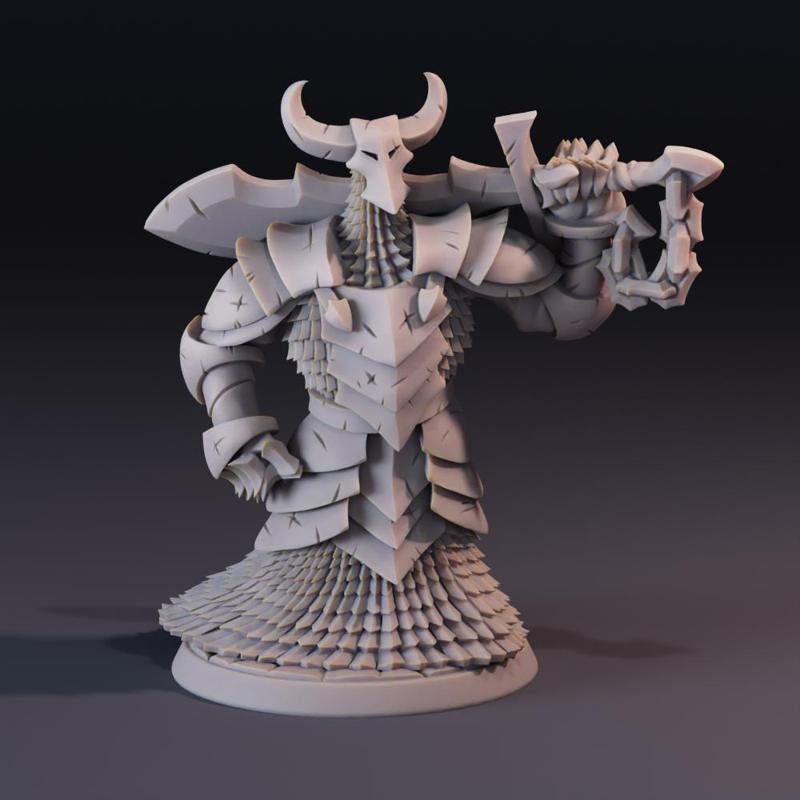 32mm Scale Death Knight in Heavy Armor Miniature